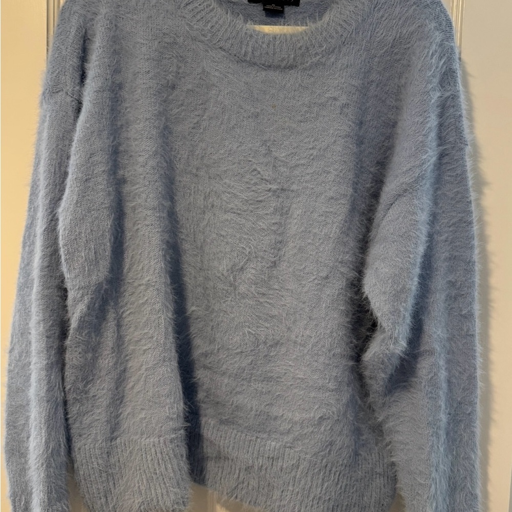 Sanctuary Women's Soft Blue Crew Neck Sweater